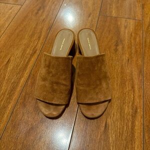 MANSUR GAVRIEL women Tan Suede Mules
